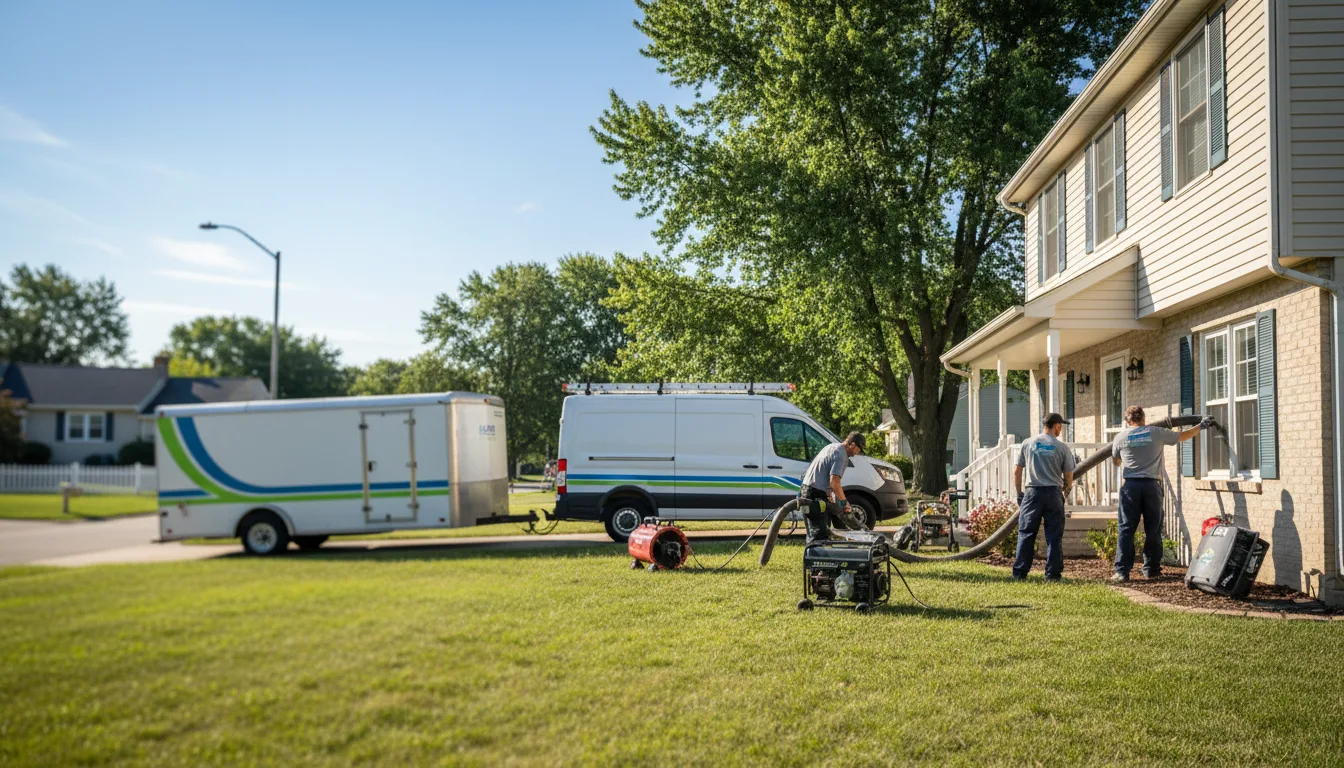 Flooded Basement Restoration And Cleanup With Repair in Mcleansboro, IL near me